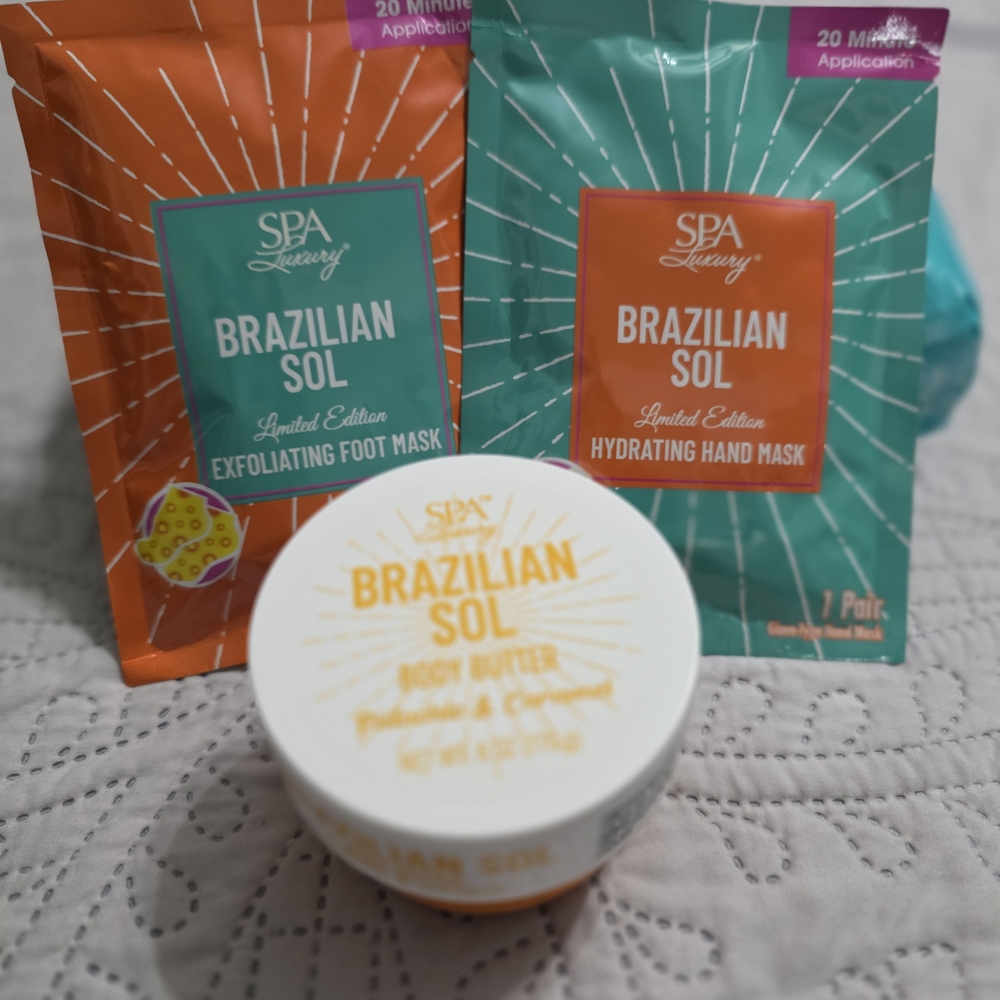Brazilian Sol Hydrating Hand & Exfoliating Foot Care Set - Orange & Teal